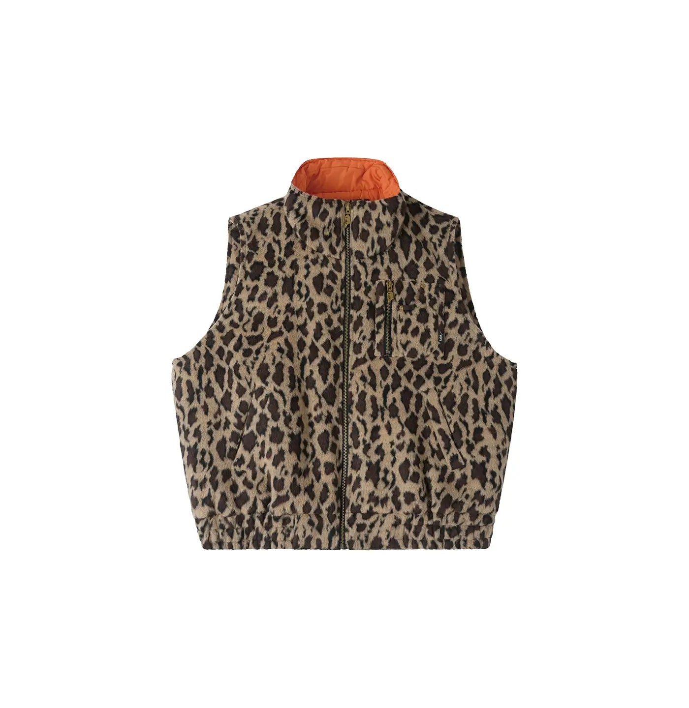 Labt Leopard Print Air Force Vest