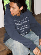 JUST VIBE Letter Print Hoodie
