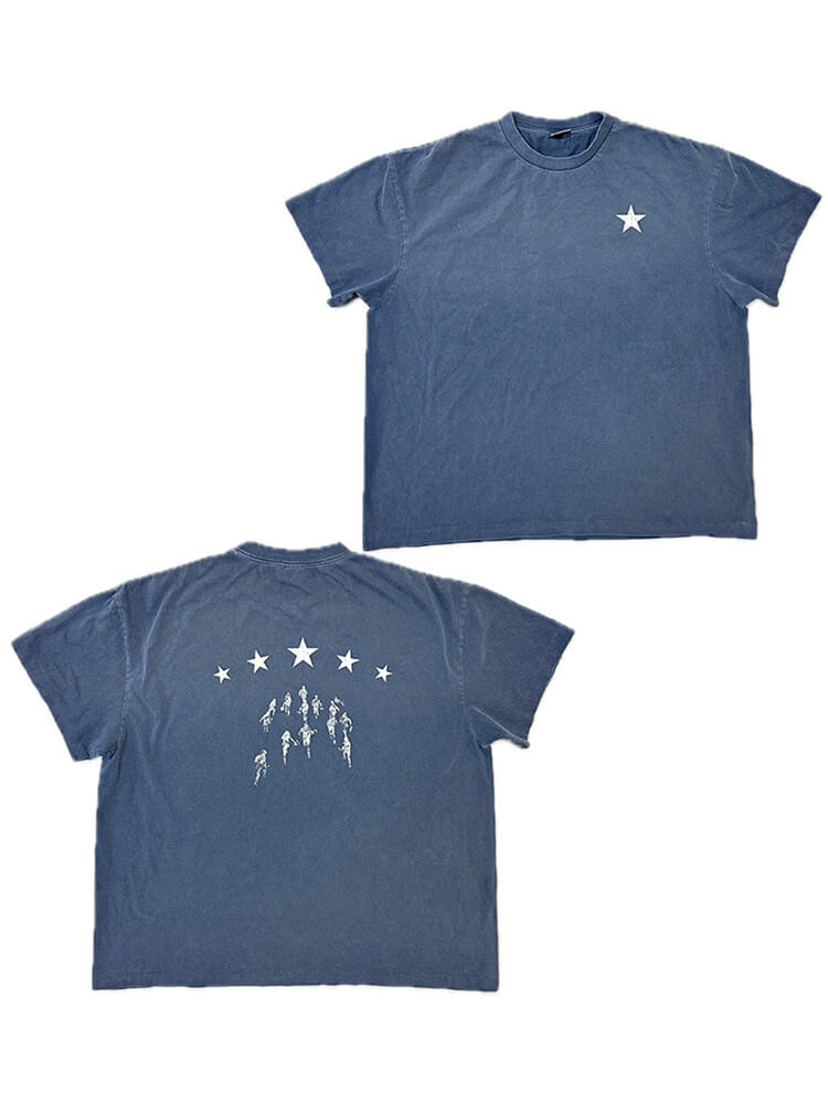 LIBERAFIT Star Graphic Vintage Dyed Distressed Tee