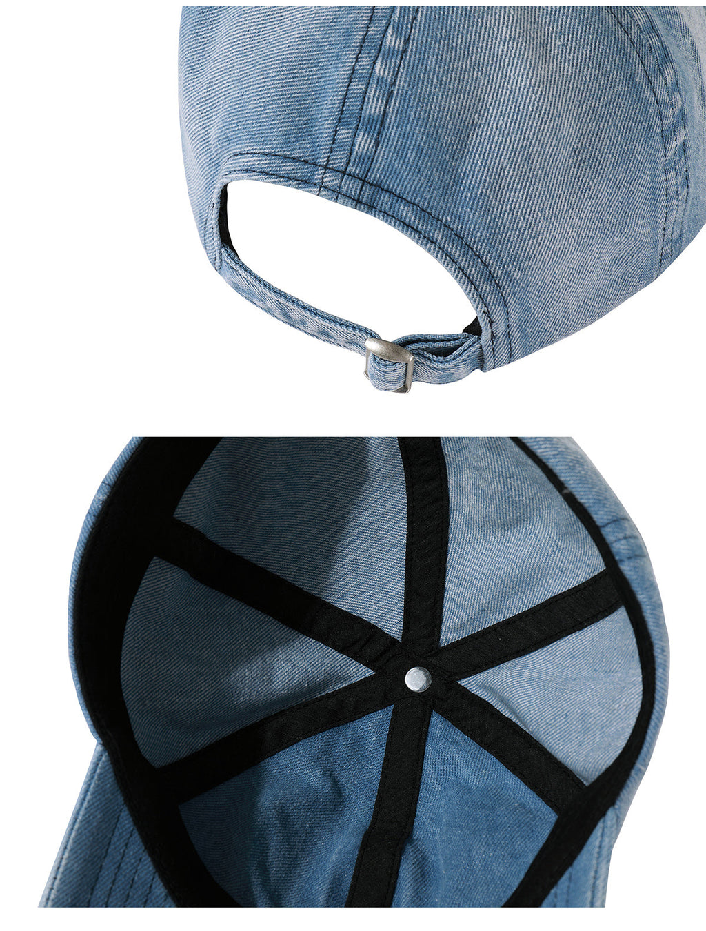 NOVACAM Washed Denim Nov Is Life Logo Embroidered Dad Hat