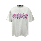 RUSURE Rhinestone Print Graphic Logo Tee