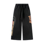 1807 Racing Graffiti Print Washed Baggy Sweatpants
