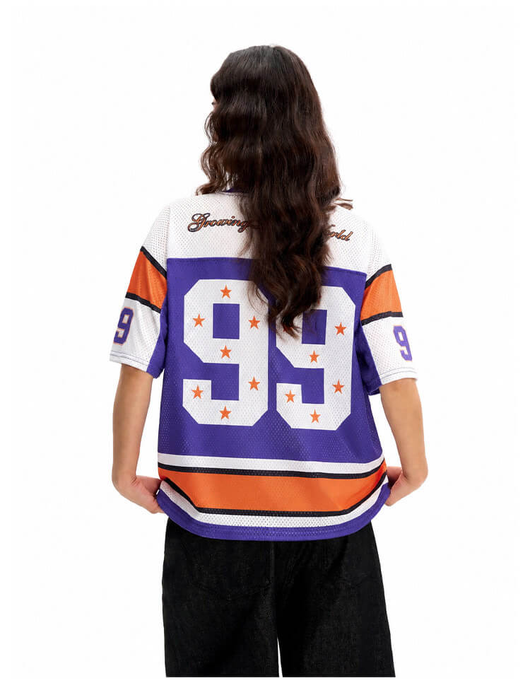 F3F Select Star 99 Numbering Color Block Mesh Short Sleeve Jersey