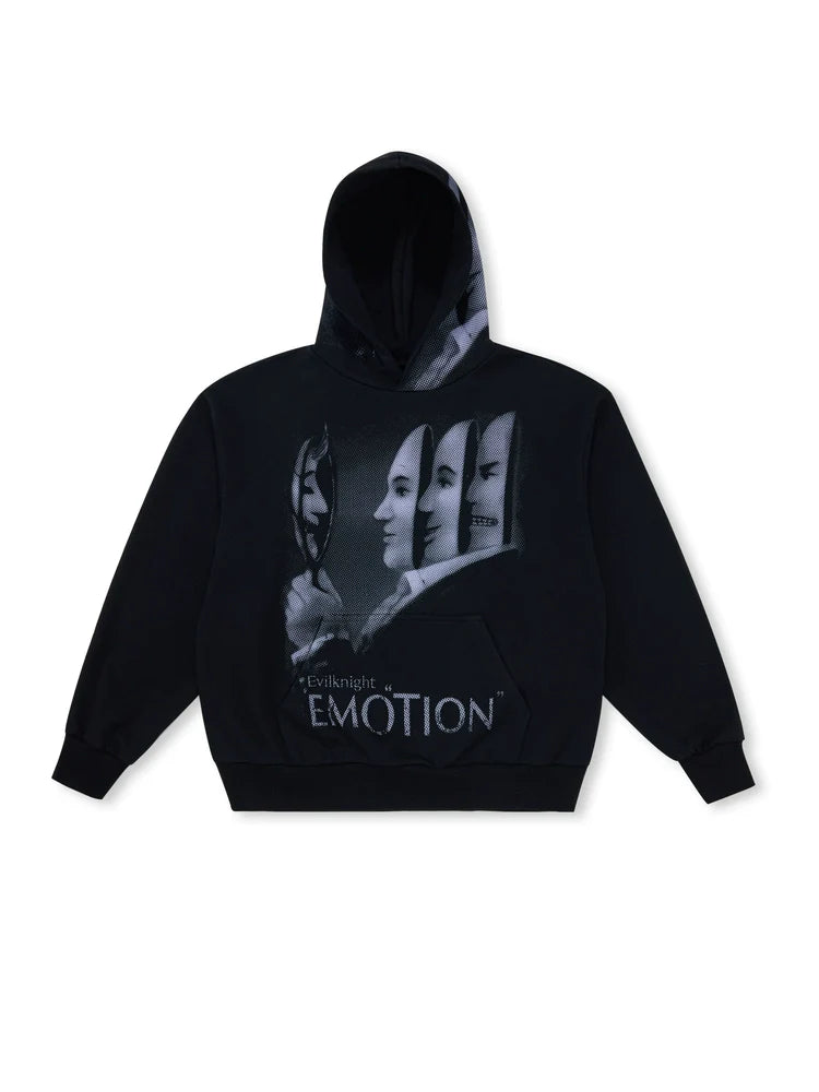 EVILKNIGHT(EK) Mirror Duality Graffiti Print Hoodie