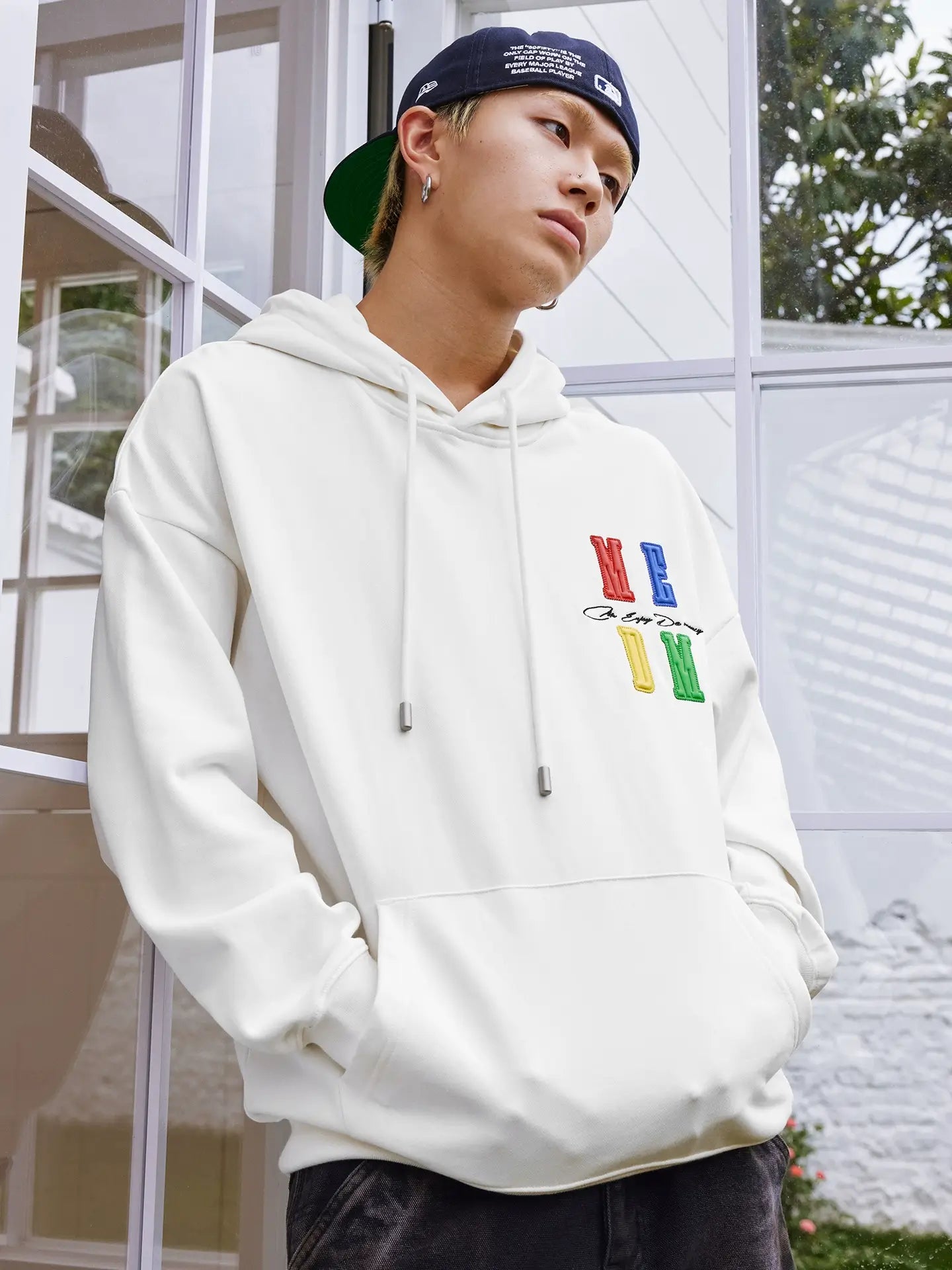 MEDM Rainbow Embossed Logo Hoodie