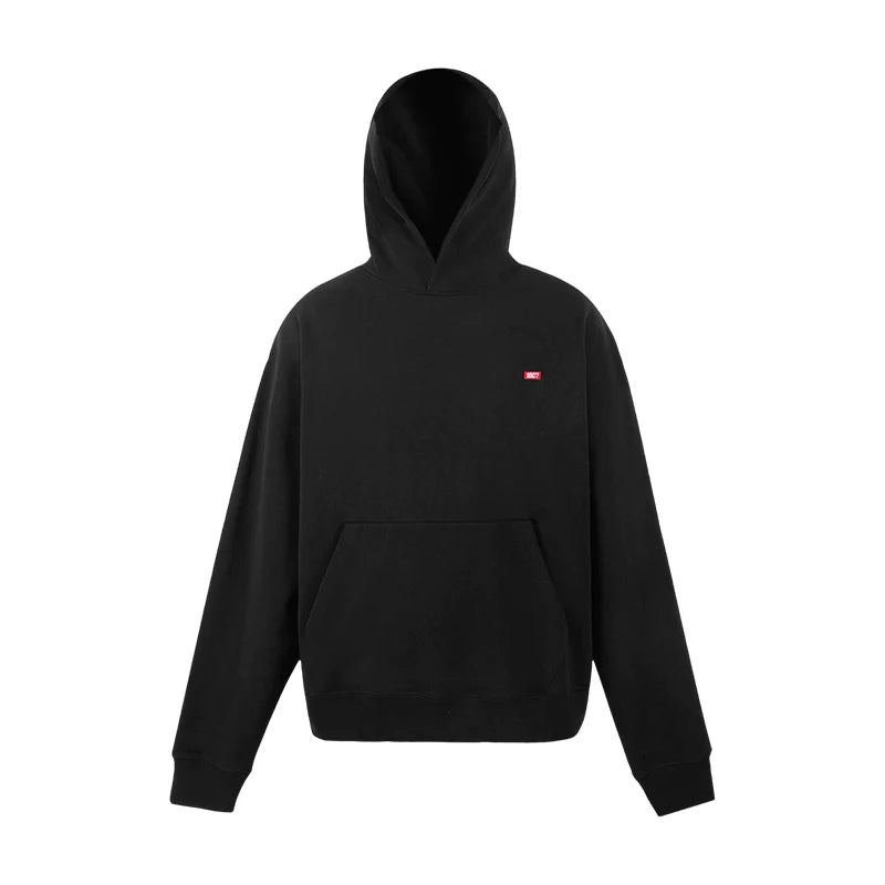 1807 One Point Box Logo Embroidery Hoodie