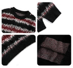 F3F Select Gradient Striped Fuzzy Knit Sweater