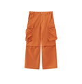 LIBERAFIT Dyed Nylon Pleated Flap Pocket Baggy Cargo Pants