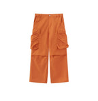 LIBERAFIT Dyed Nylon Pleated Flap Pocket Baggy Cargo Pants
