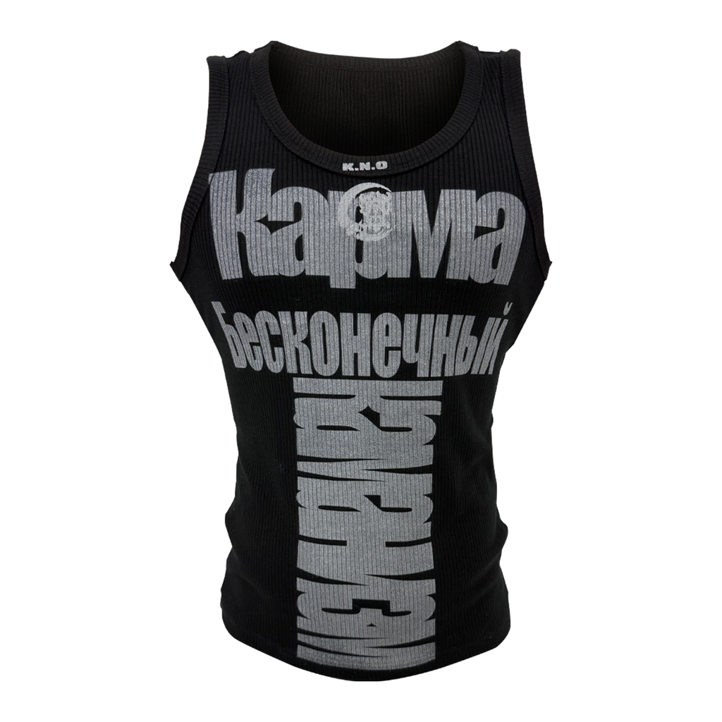 KARMANISTIC Logo Print Slim Tank Top