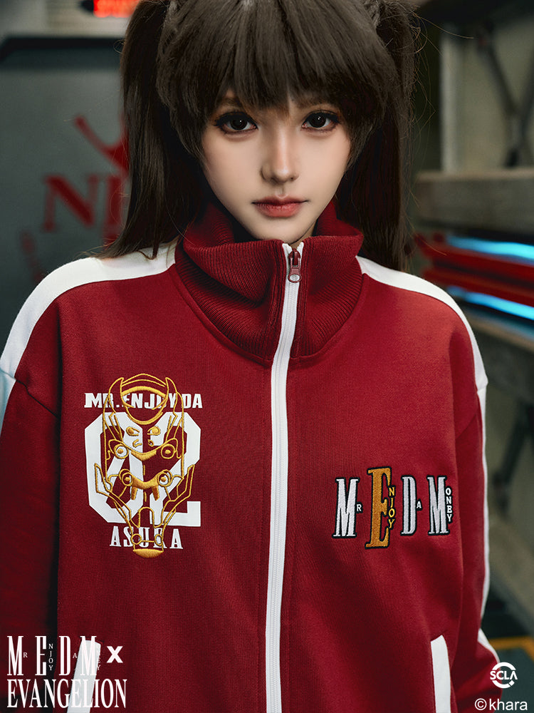 MEDM x EVA Line Art Body Contrast Color Track Jacket