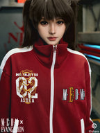 MEDM x EVA Line Art Body Contrast Color Track Jacket