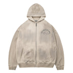 YADcrew x BIPOLAR Mud Dyed Vintage Zipper Hoodie
