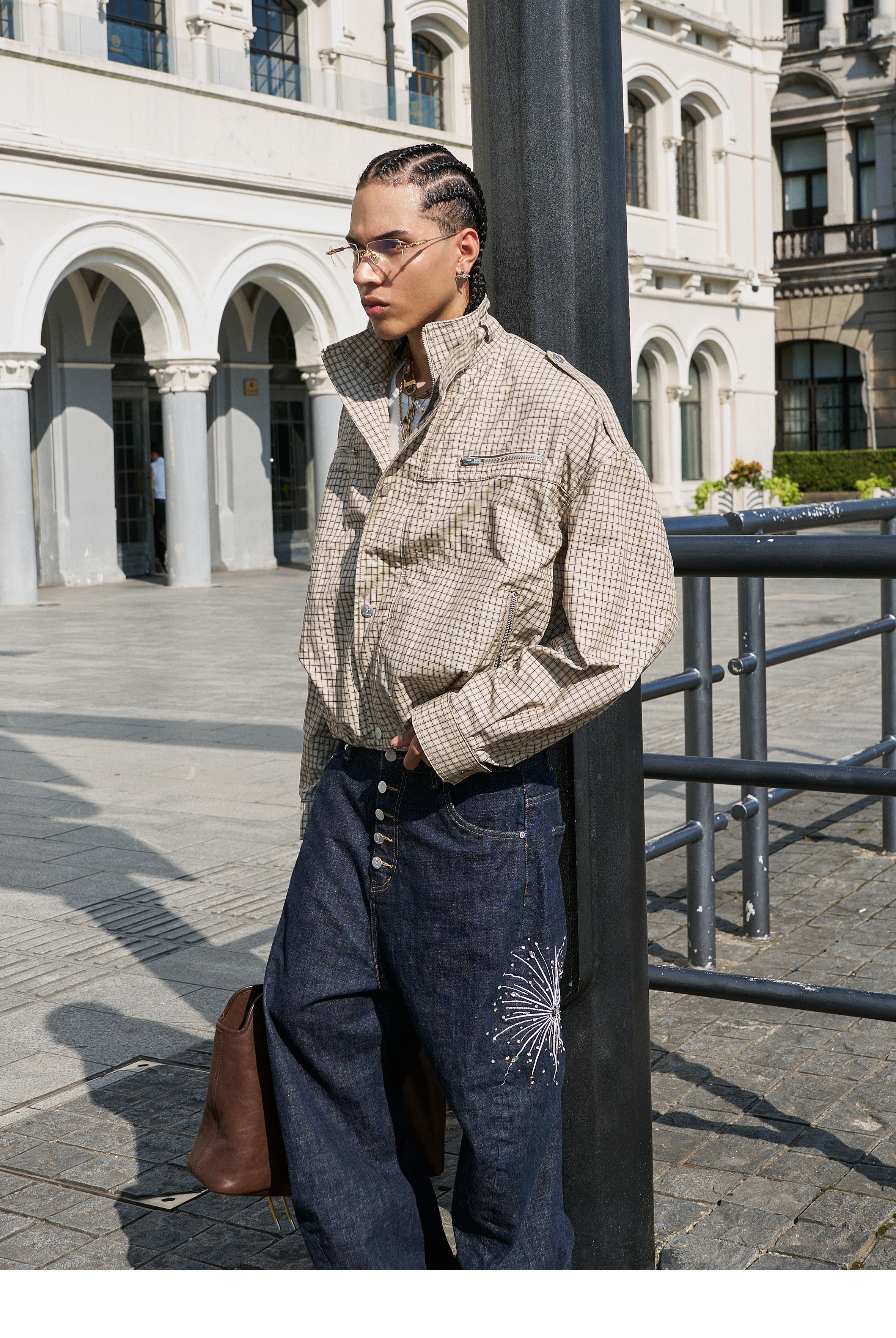 STEEPC Plaid Short Jacket