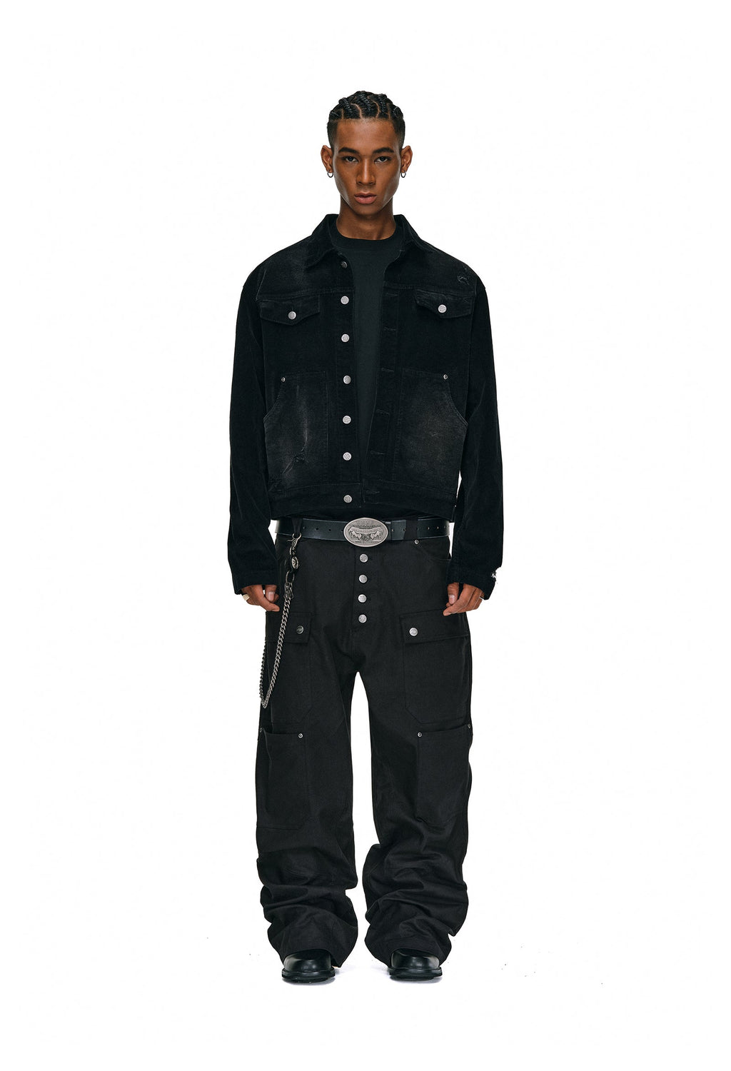 ANTIDOTE Distressed Washed Corduroy Work Jacket