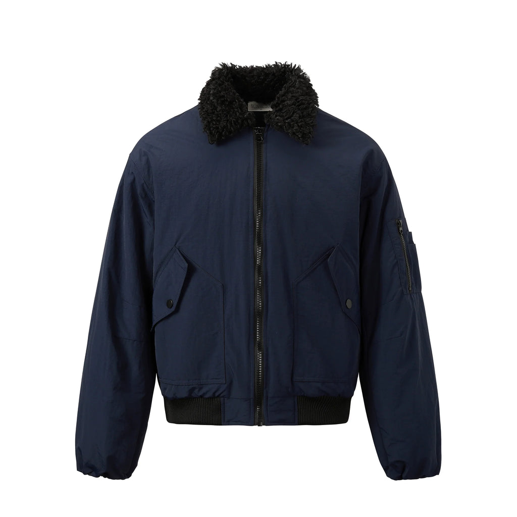 NOVACAM Fur Collar MA-1 Bomber Jacket