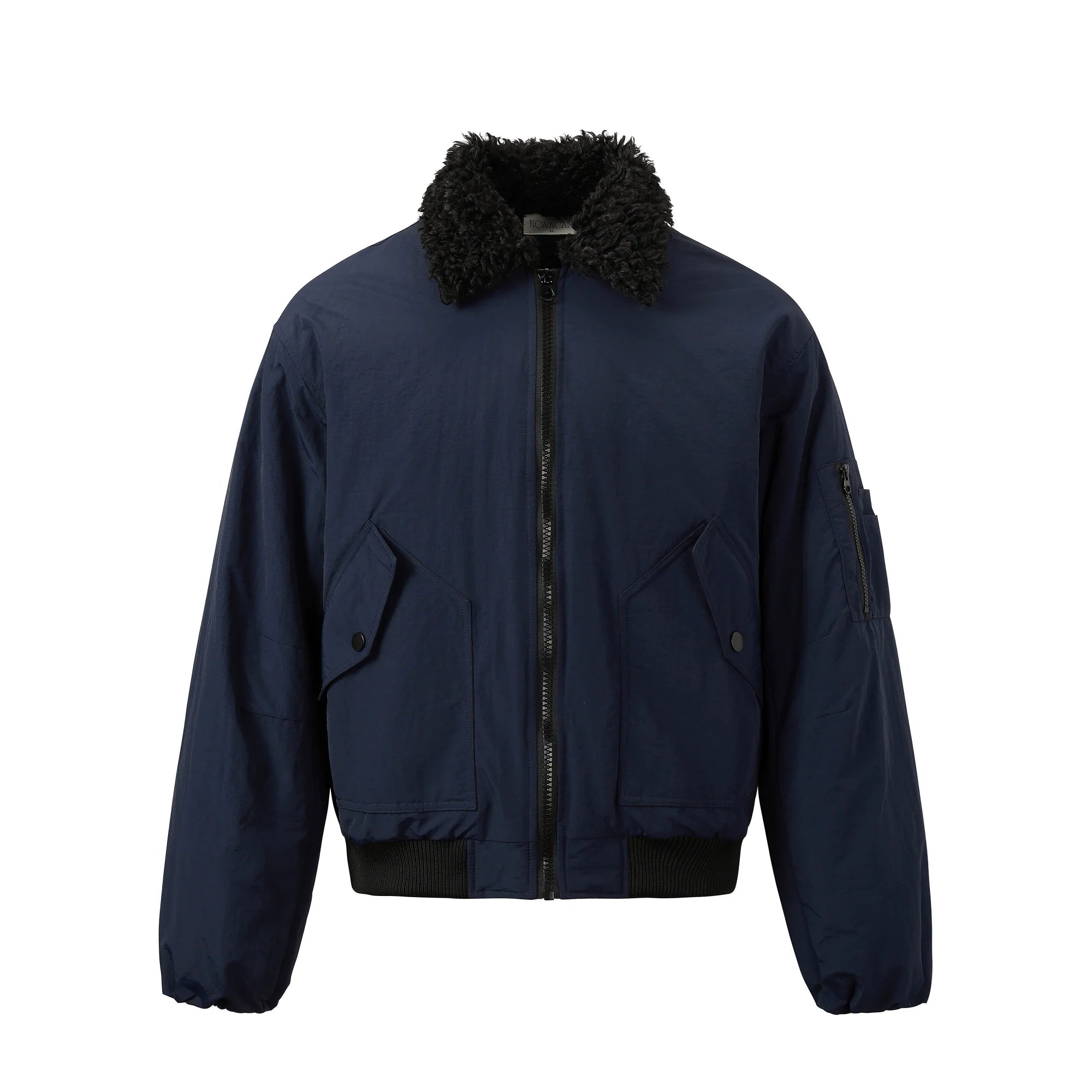 NOVACAM Fur Collar MA-1 Bomber Jacket