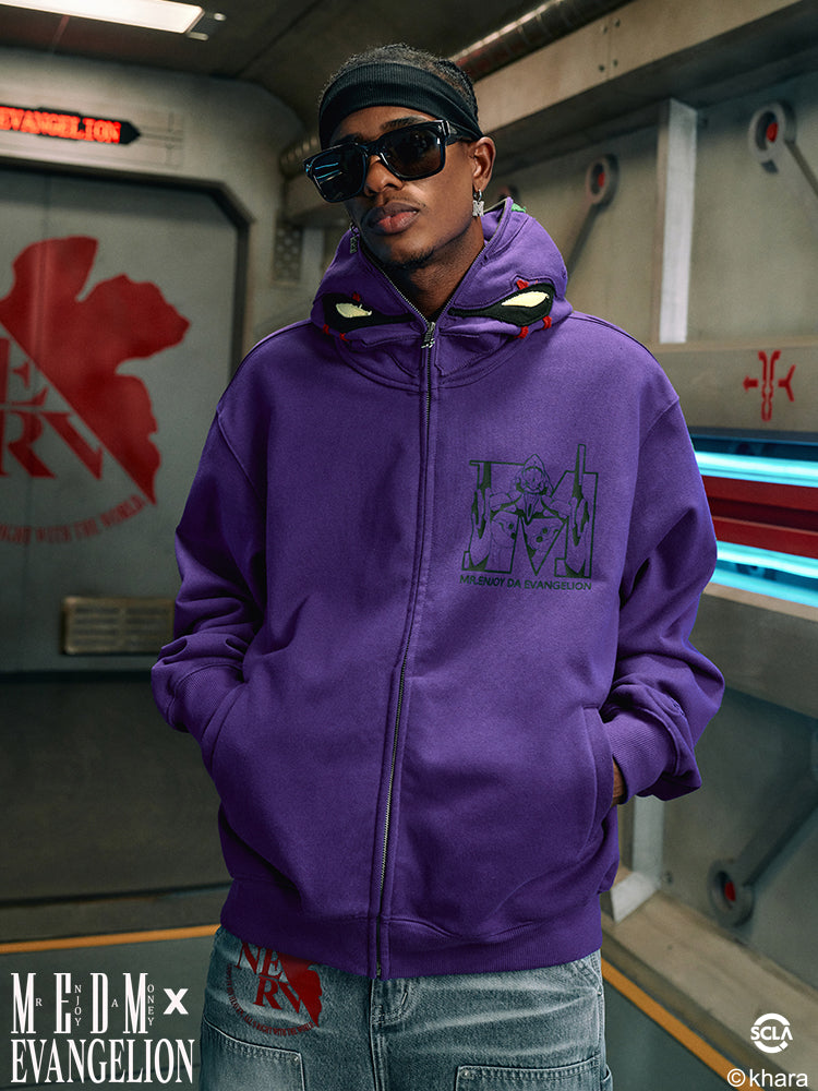 MEDM x EVA Unit-00, Unit-01, Unit-02 Mecha Design Zip-Up Hoodie