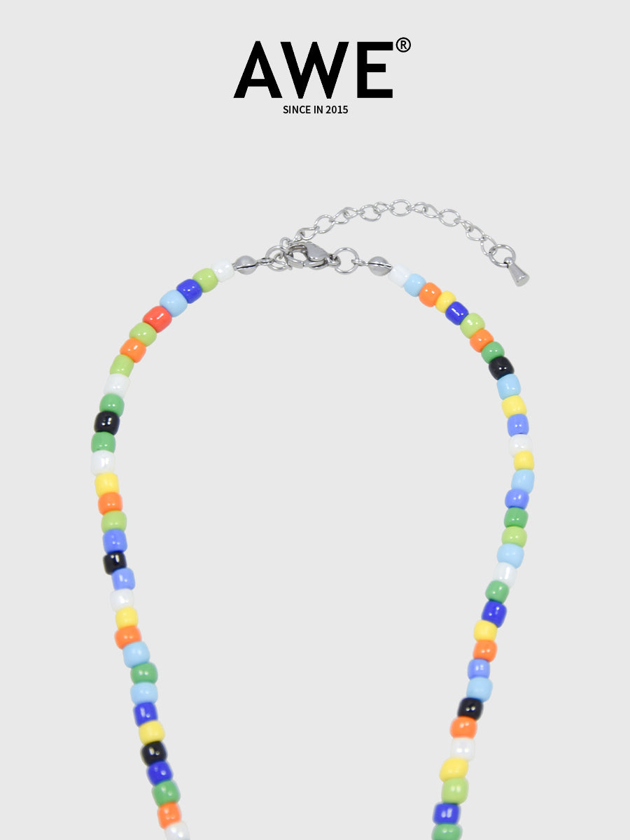 AWE Colorful Beaded Sunflower Necklace