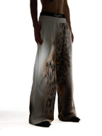 Night Lab Leopard Print Double Waistband Sweatpants