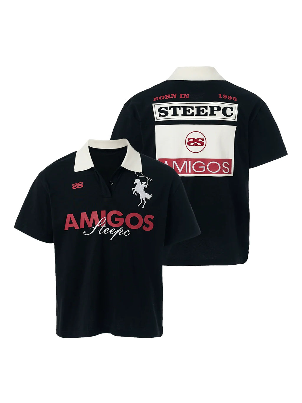 STEEPC Amigos Patch Embroidered Polo Shirt