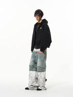 BLIND NO PLAN 3D Reconstructed Metal Logo Zip-Up Hoodie