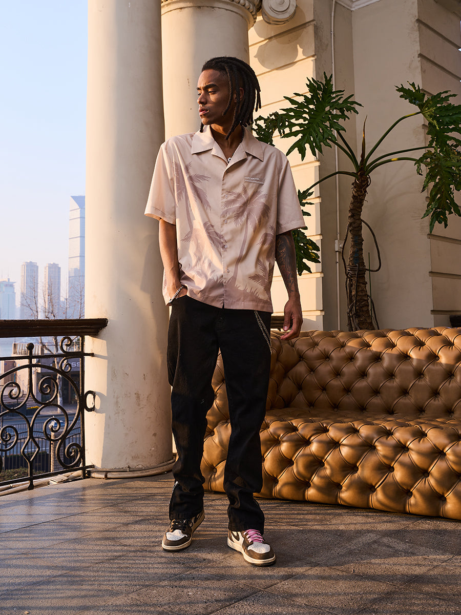 Harsh and Cruel Palms Logo Cuban Shirt