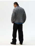 MEDM Speckled Cable Knit Cardigan