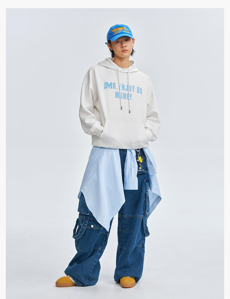MEDM Basic Letter Logo Suede Hoodie