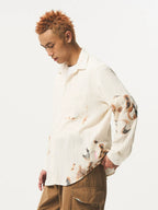 EMPTY REFERENCE Burnt Flower Lace Long Sleeve Shirt