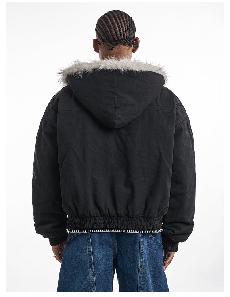 F3F Select Fur Quilted Lining Hoodie Jacket