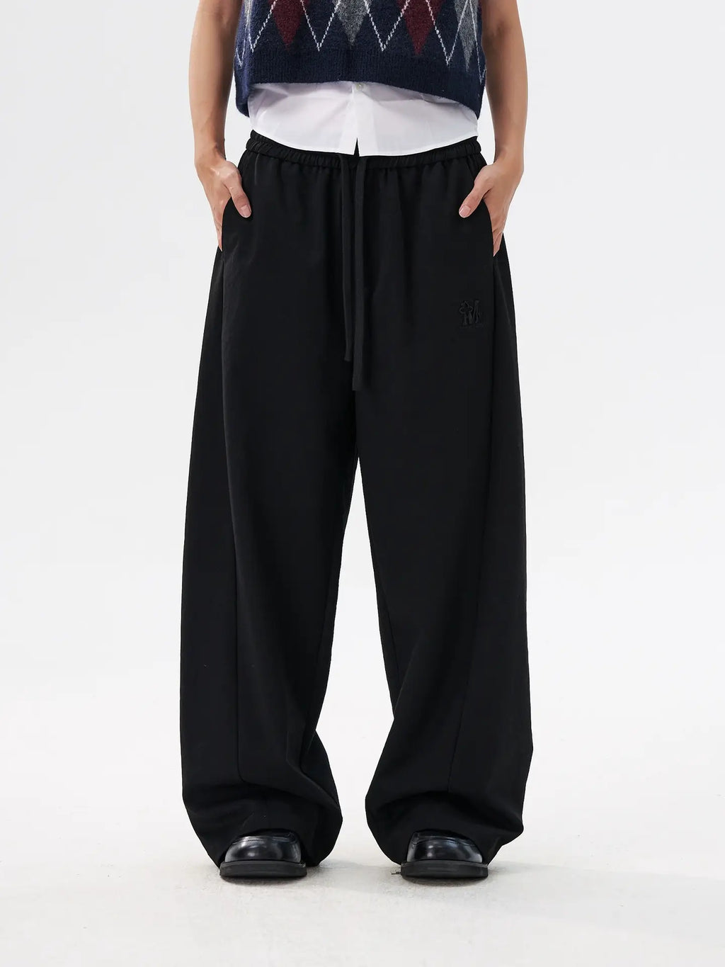 MEDM Deconstructed Patchwork Baggy Track Pants