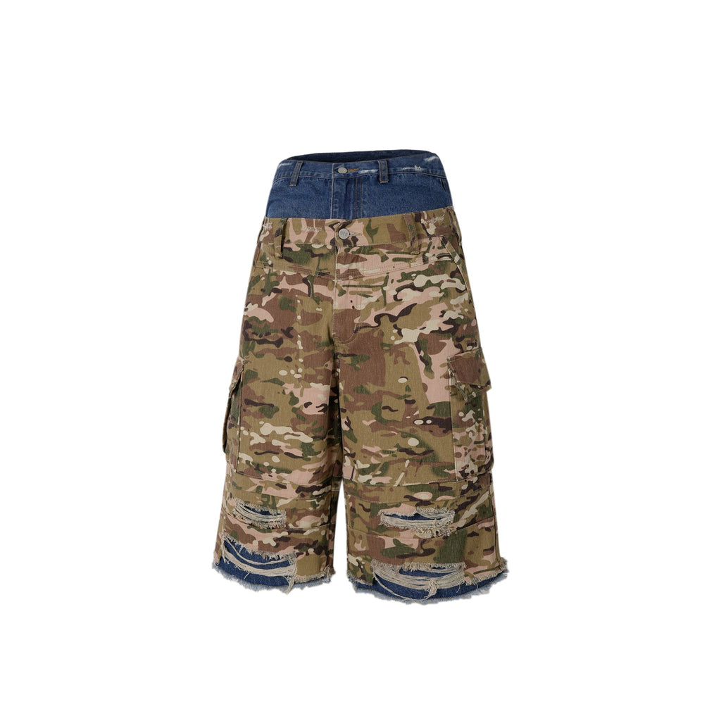 S45 Double Layer Destruction Camouflage Shorts