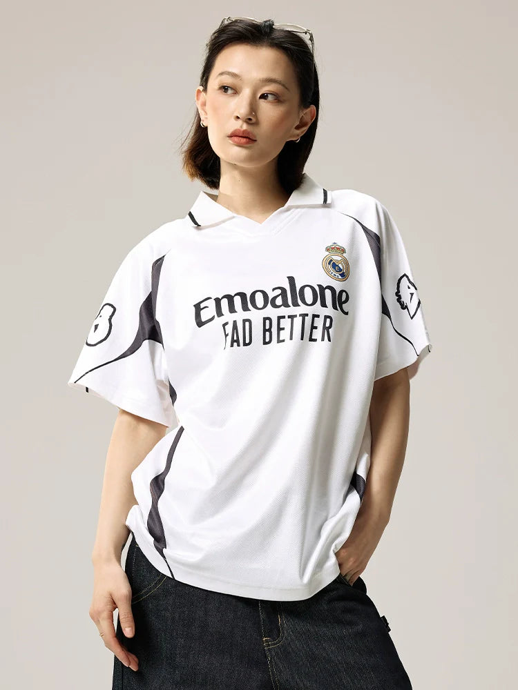 Remedy Emoalone Print Inspired Soccer Jersey Polo Shirt