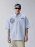 F2CE Printed Striped Short-Sleeve Pullover Shirt