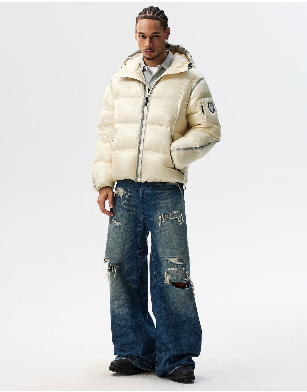 MEDM Hooded Sheer Down Jacket