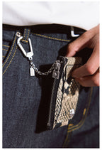 Remedy Metal Studded Keychain Coin Card Zipper Leather Wallet
