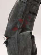 Remedy Kiss Mark Distressed Hole Work Painter Pants