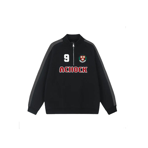 Achock Uniform Designed Half-Zip Sweatshirt