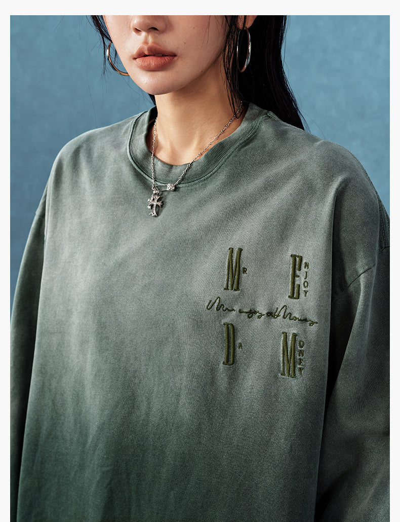 MEDM Gradient Washed Long Sleeve Tee