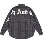 Harsh and Cruel Gothic Logo Flannel Shirt
