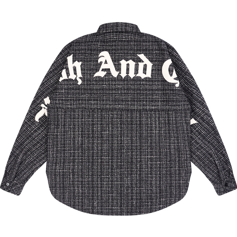 Harsh and Cruel Gothic Logo Flannel Shirt