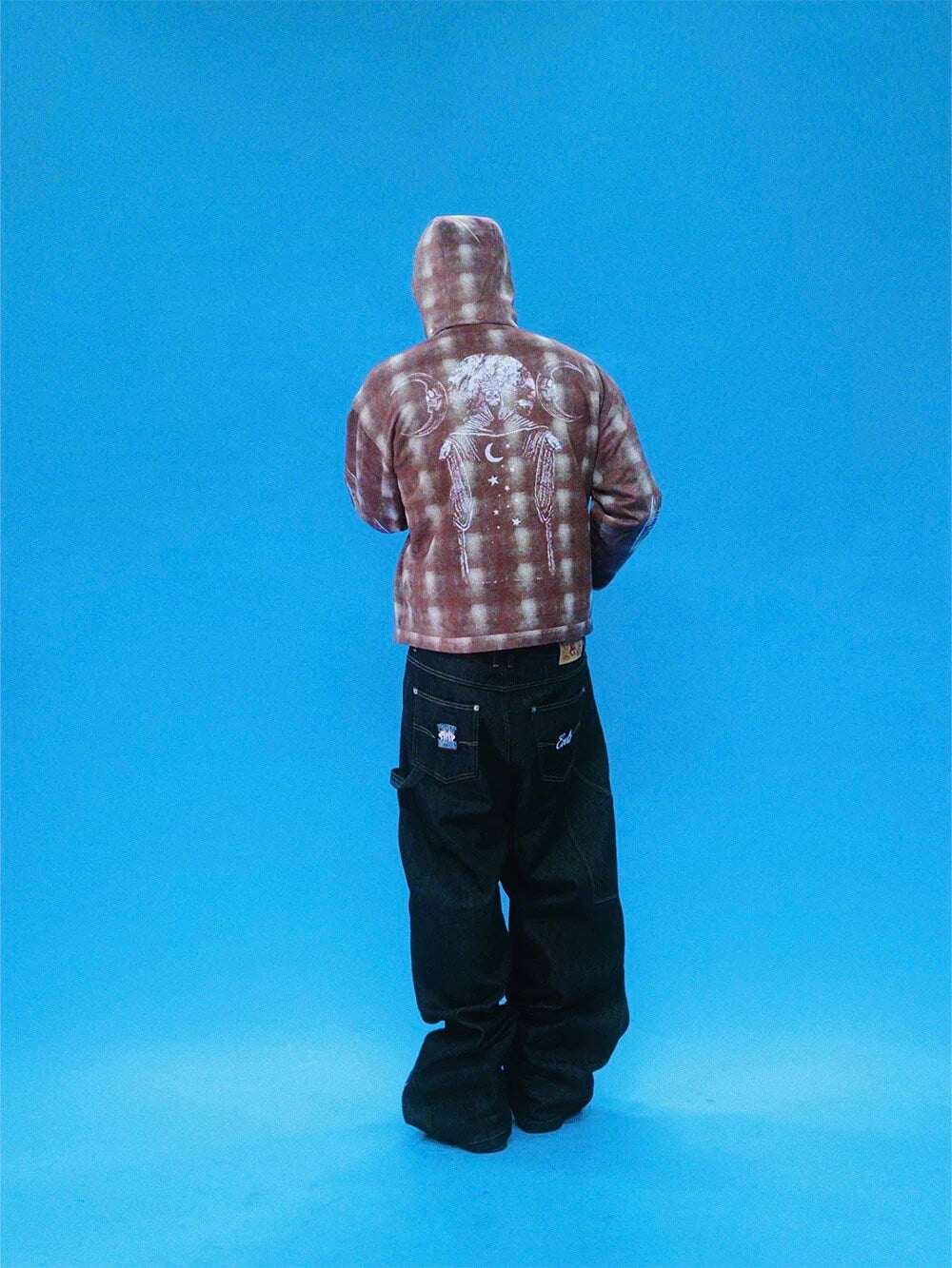 EVETS Plaid Detachable Hood Jacket