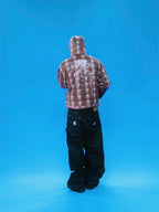 EVETS Plaid Detachable Hood Jacket