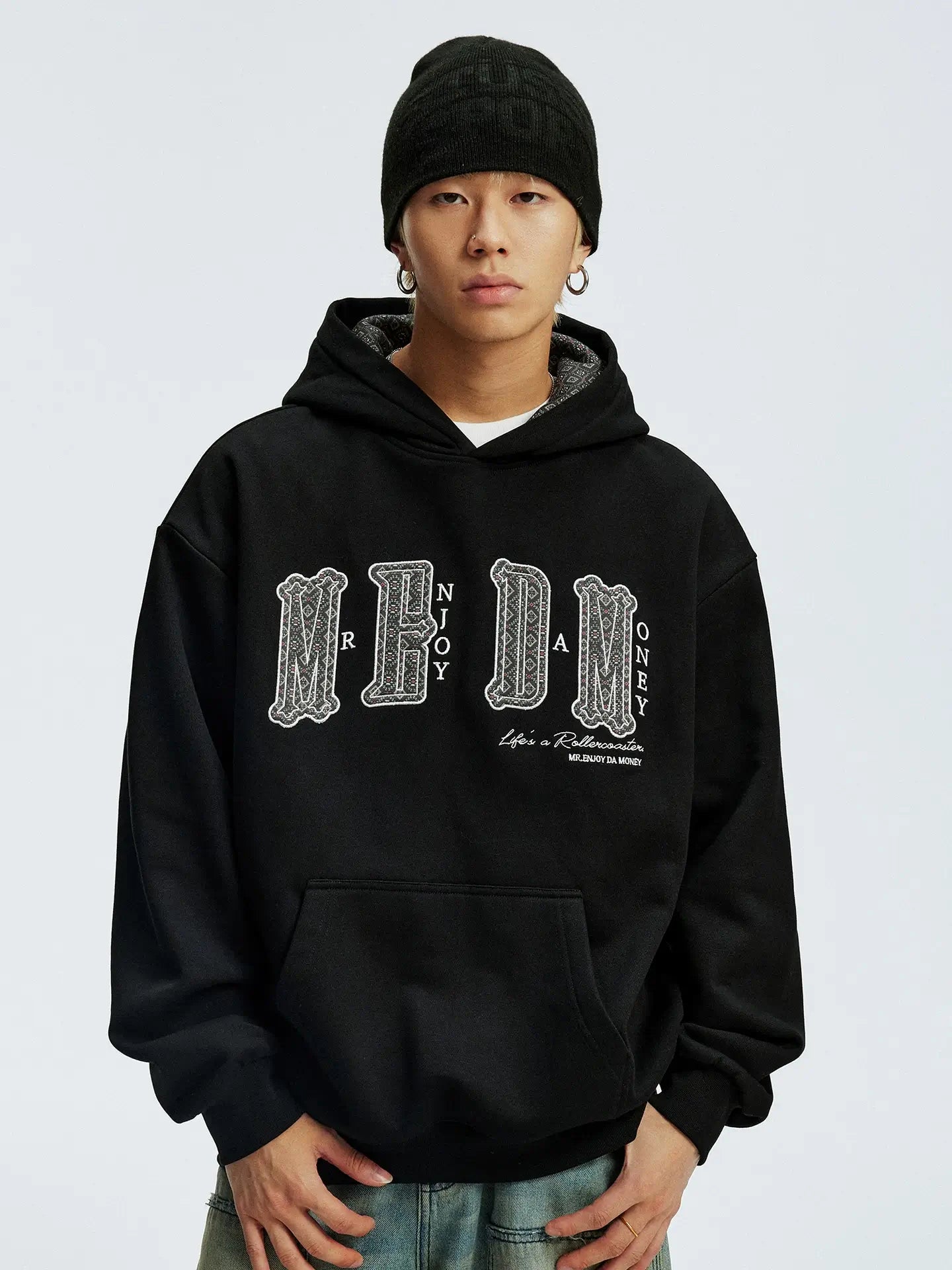 MEDM Ethnic Patchwork Hoodie