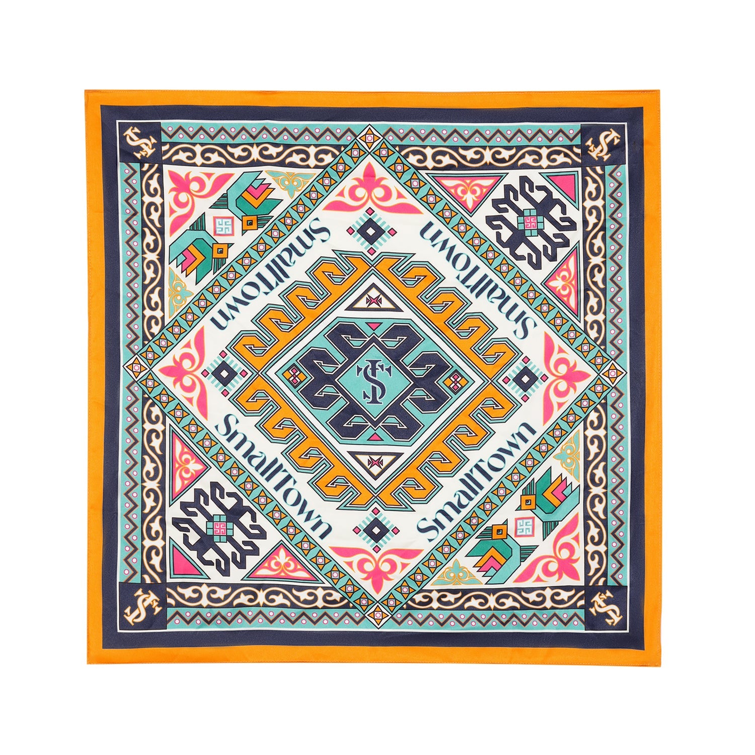 Small Town Kid Geometric Pattern Square Scarf