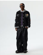 MEDM Daisy Floral Varsity Jacket
