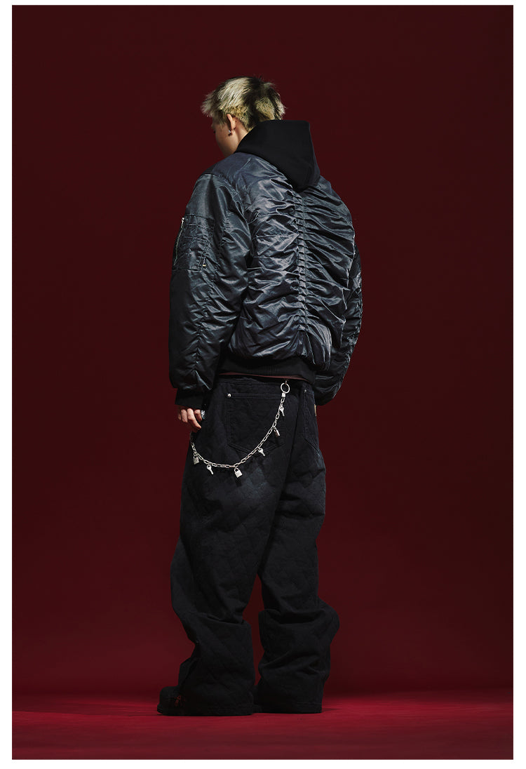 Remedy Pleated Back Design MA-1 Bomber Jacket