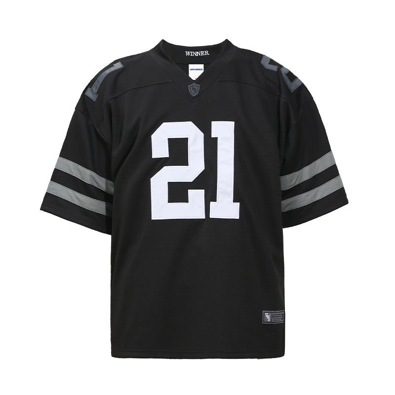 UNTILWERICH Mesh Quilting Embroidered Hockey Jersey