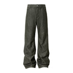 YADcrew Olive Green Metallic Thread Jeans